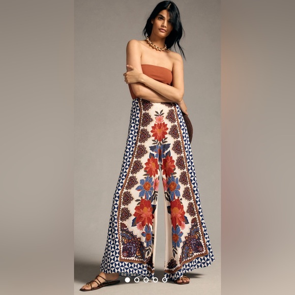 FARM Rio Pants - Farm Rio Printed Wide-Leg Pants